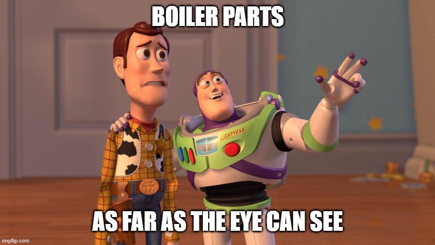 Boiler parts – as far as the eye can see